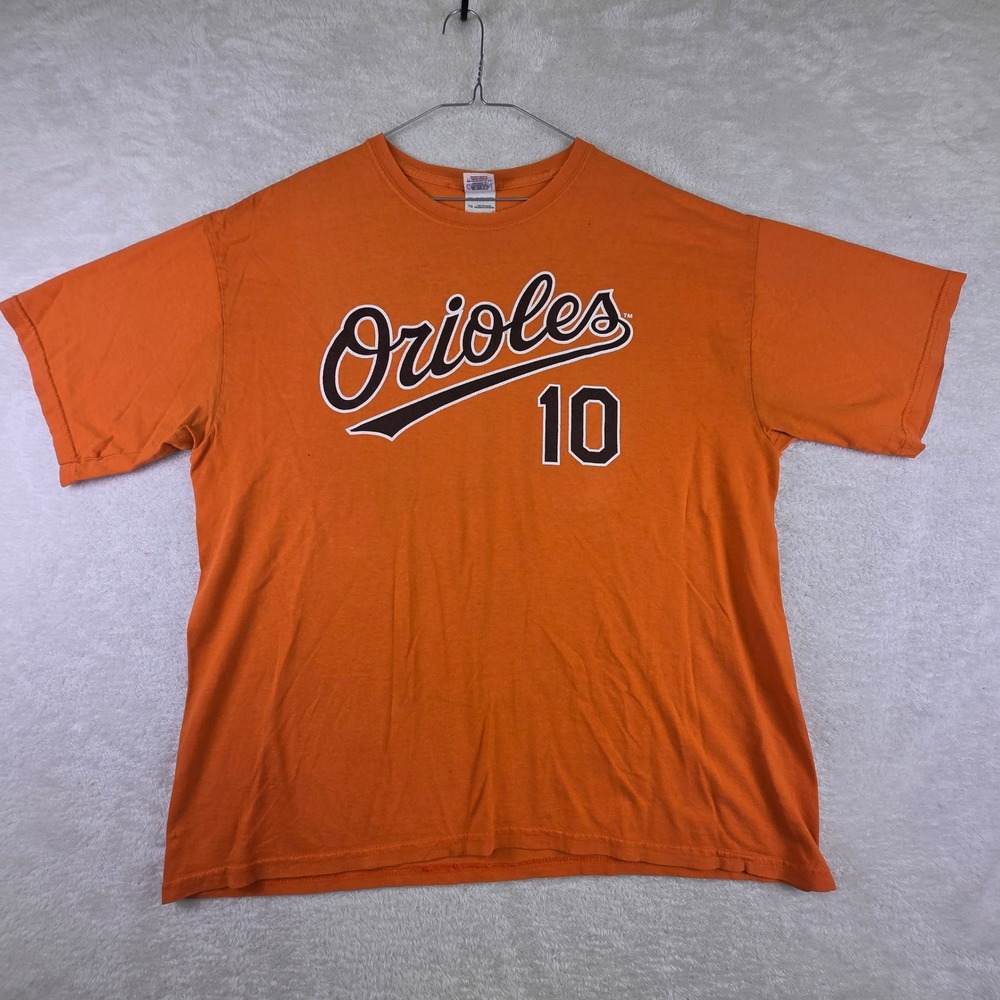 Gildan Baltimore Orioles Adam Jones 10 Graphic T-Shirt Orange Mens XL